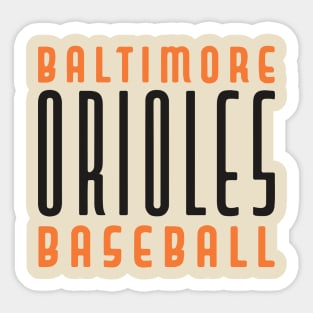 Baltimore ORIOLES Baseball Sticker